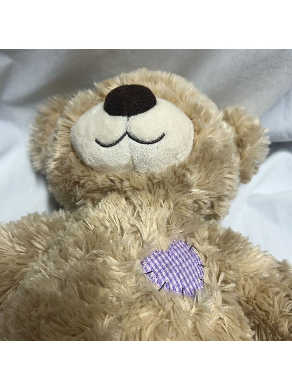 Build-A-Bear Tan Patchwork Patches Quilt Teddy Bear Plush Stuffed Toy 16" - Picture 13 of 15